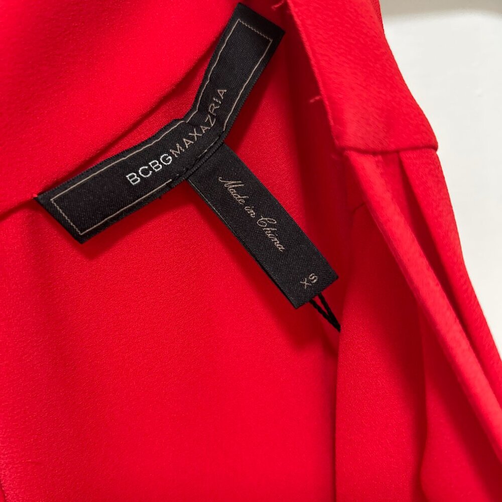 NWT BCBGMAXAZRIA Red Jumpsuit – Size XS – Lightweight & Flowy